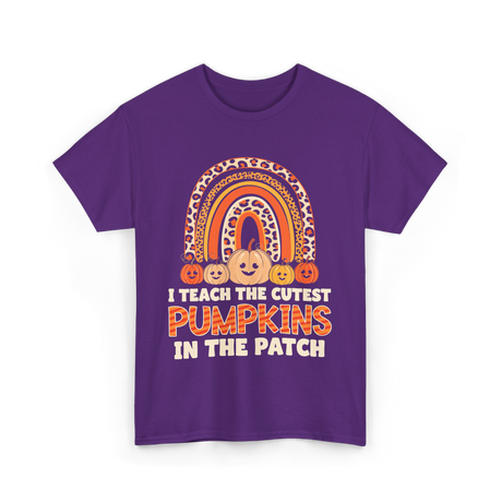 I Teach The Cutest Pumpkins Fall T-Shirt - Purple