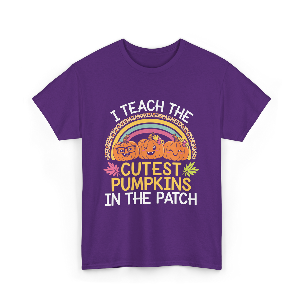 I Teach The Cutest Pumpkins Halloween T-Shirt - Purple