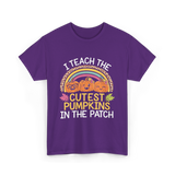 I Teach The Cutest Pumpkins Halloween T-Shirt - Purple