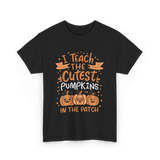 I Teach the Cutest Pumpkins Teacher T-Shirt - Black