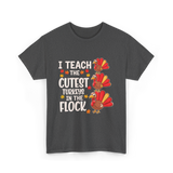 I Teach The Cutest Turkeys Teacher T-Shirt - Dark Heather