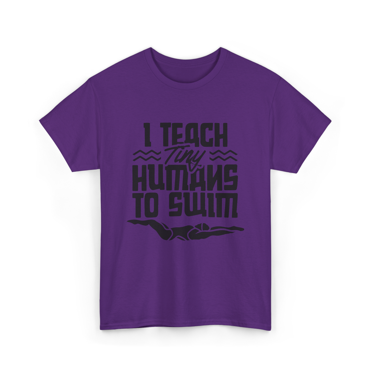 I Teach Tiny Humans Swimming Coach T-Shirt - Purple