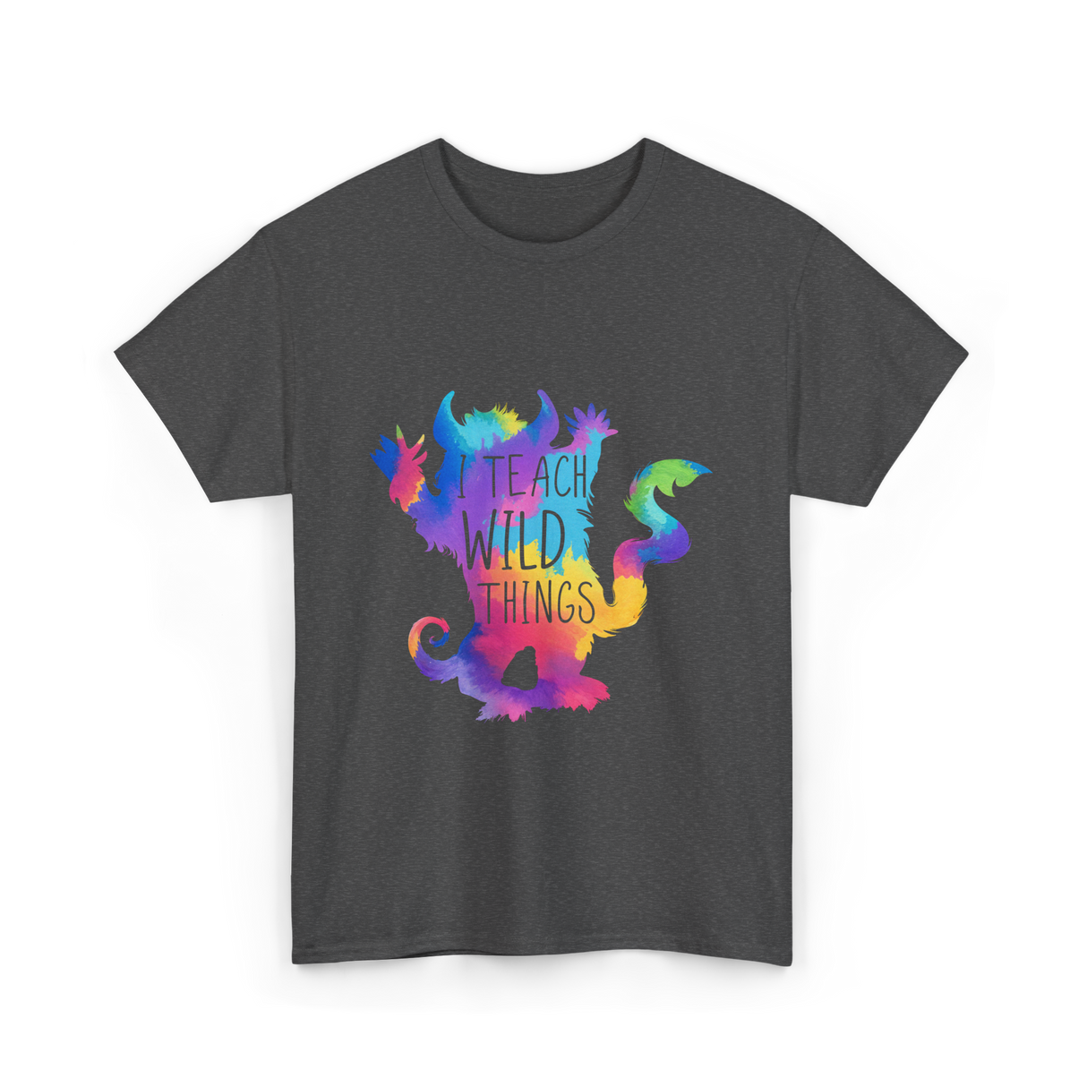 I Teach Wild Things Teacher T-Shirt - Dark Heather
