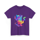 I Teach Wild Things Teacher T-Shirt - Purple