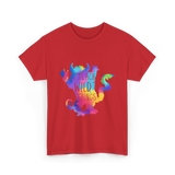 I Teach Wild Things Teacher T-Shirt - Red
