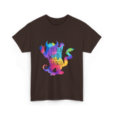 I Teach Wild Things Teacher T-Shirt - Dark Chocolate