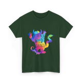 I Teach Wild Things Teacher T-Shirt - Forest Green