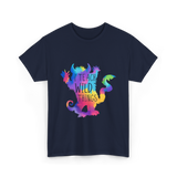 I Teach Wild Things Teacher T-Shirt - Navy