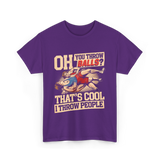 I Throw People Wrestling Wrestler T-Shirt - Purple