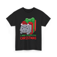 I Want A Hippo Christmas Hippopotamus T-Shirt - Black