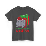 I Want A Hippo Christmas Hippopotamus T-Shirt - Dark Heather