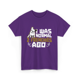 I Was Normal 2 Frenchies French Bulldog T-Shirt - Purple