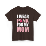 I Wear Pink Breast Cancer Awareness T-Shirt - Dark Chocolate