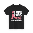 I Wear Pink Breast Cancer Awareness T-Shirt - Black