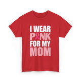 I Wear Pink Breast Cancer Awareness T-Shirt - Red