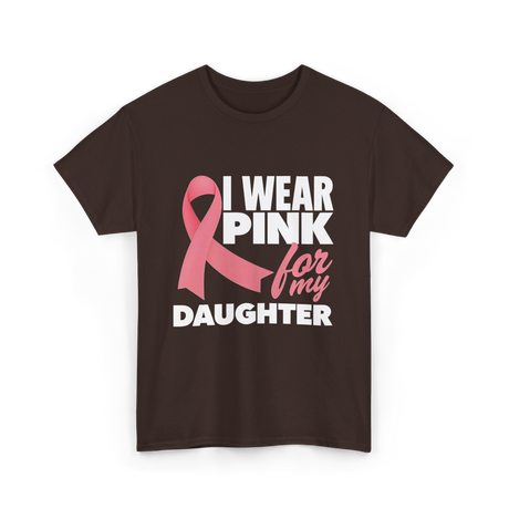 I Wear Pink Breast Cancer Awareness T-Shirt - Dark Chocolate