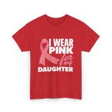 I Wear Pink Breast Cancer Awareness T-Shirt - Red