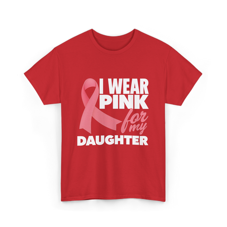 I Wear Pink Breast Cancer Awareness T-Shirt - Red