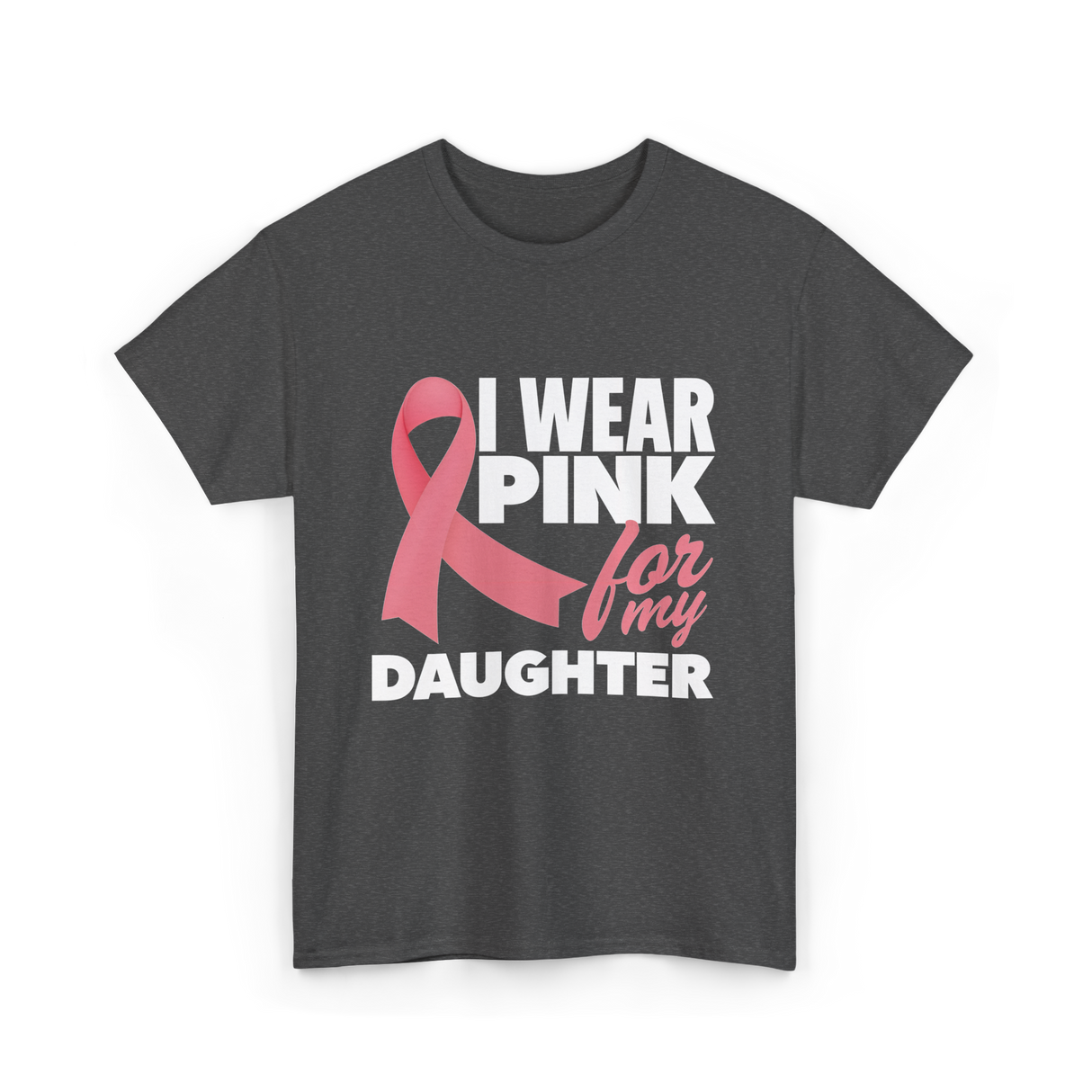 I Wear Pink Breast Cancer Awareness T-Shirt - Dark Heather