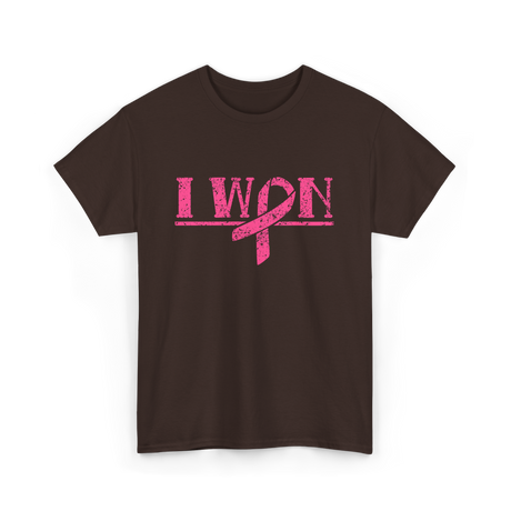 I Won Awareness Support T-Shirt - Dark Chocolate