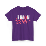 I Won Pink Awareness Breast Cancer T-Shirt - Purple