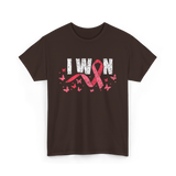 I Won Pink Awareness Breast Cancer T-Shirt - Dark Chocolate