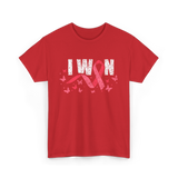 I Won Pink Awareness Breast Cancer T-Shirt - Red