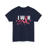 I Won Pink Awareness Breast Cancer T-Shirt - Navy