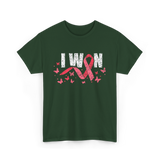 I Won Pink Awareness Breast Cancer T-Shirt - Forest Green