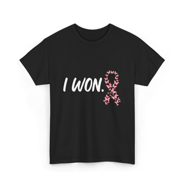 I Won Pink Ribbon Survivor T-Shirt - Black