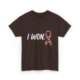 I Won Pink Ribbon Survivor T-Shirt - Dark Chocolate