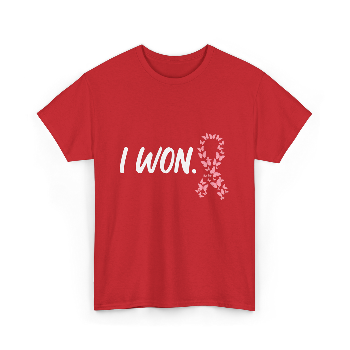 I Won Pink Ribbon Survivor T-Shirt - Red