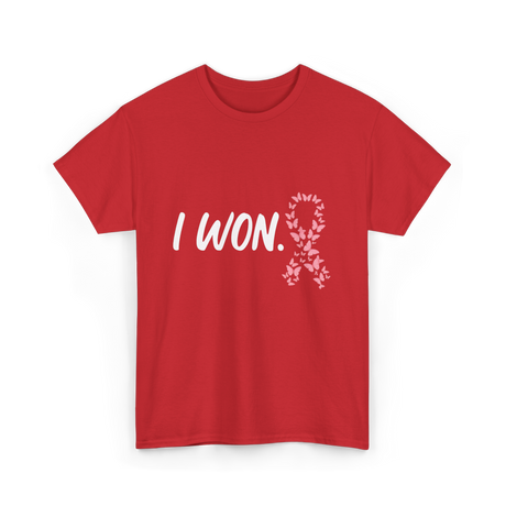 I Won Pink Ribbon Survivor T-Shirt - Red