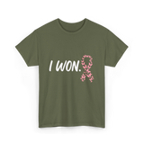 I Won Pink Ribbon Survivor T-Shirt - Military Green