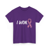 I Won Pink Ribbon Survivor T-Shirt - Purple