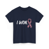 I Won Pink Ribbon Survivor T-Shirt - Navy