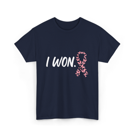 I Won Pink Ribbon Survivor T-Shirt - Navy