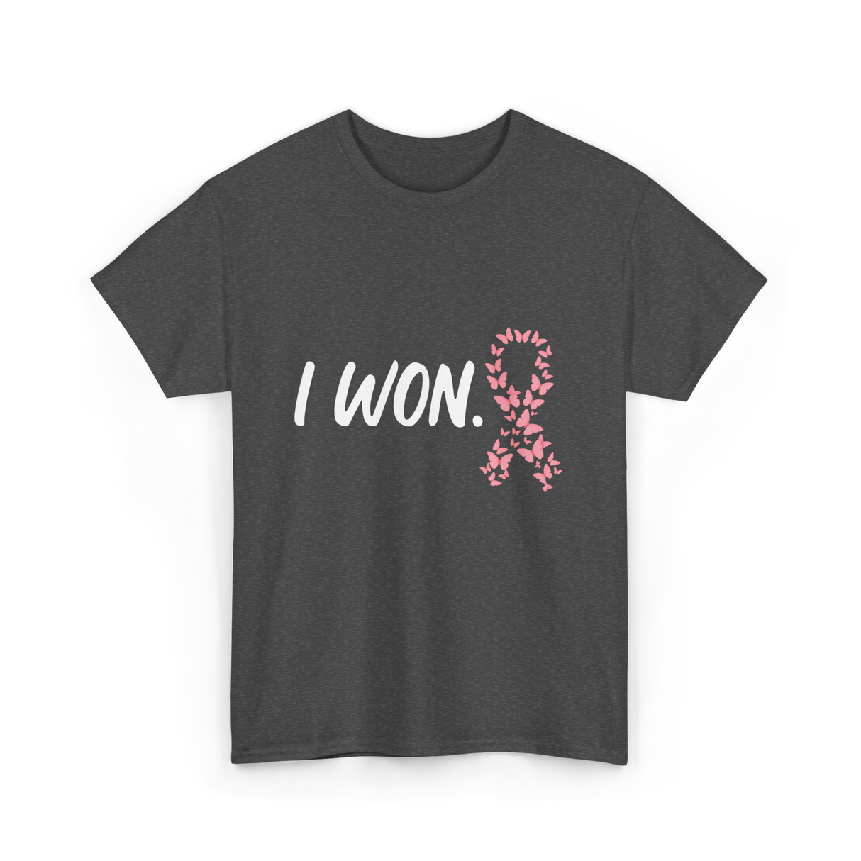 I Won Pink Ribbon Survivor T-Shirt - Dark Heather