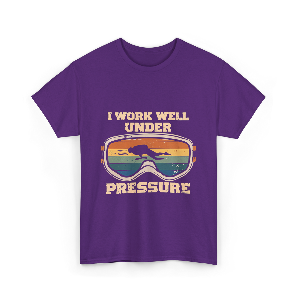 I Work Well Under Pressure Diving T-Shirt - Purple