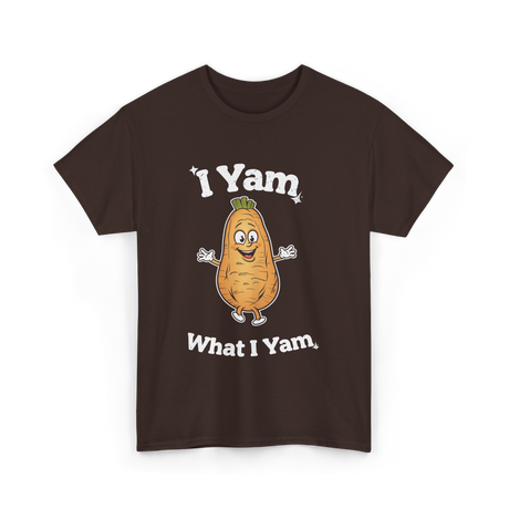 I Yam What I Yam Sweet Potato T-Shirt - Dark Chocolate