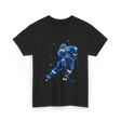 Ice Hockey Player Hockey Sports T-Shirt - Black