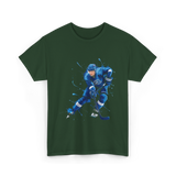 Ice Hockey Player Hockey Sports T-Shirt - Forest Green