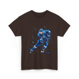 Ice Hockey Player Hockey Sports T-Shirt - Dark Chocolate