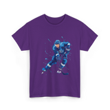 Ice Hockey Player Hockey Sports T-Shirt - Purple