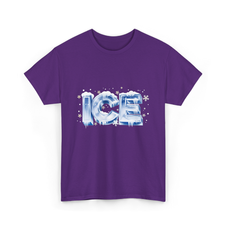 Ice Snow Winter Ice T-Shirt - Purple