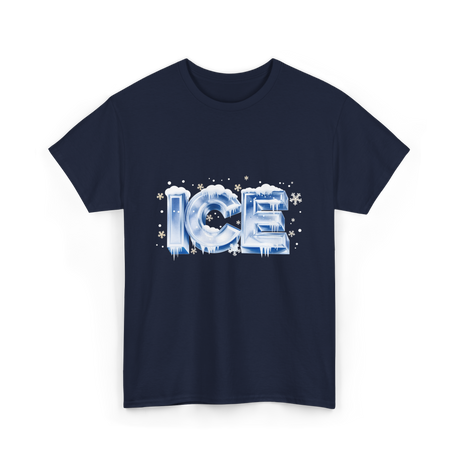 Ice Snow Winter Ice T-Shirt - Navy