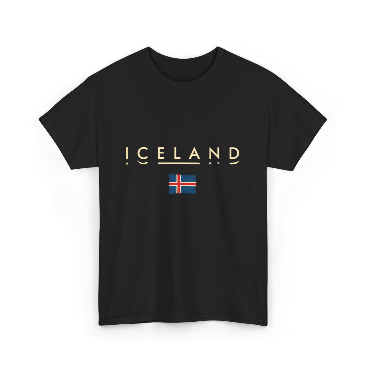 Iceland Flag Iceland T-Shirt - Black