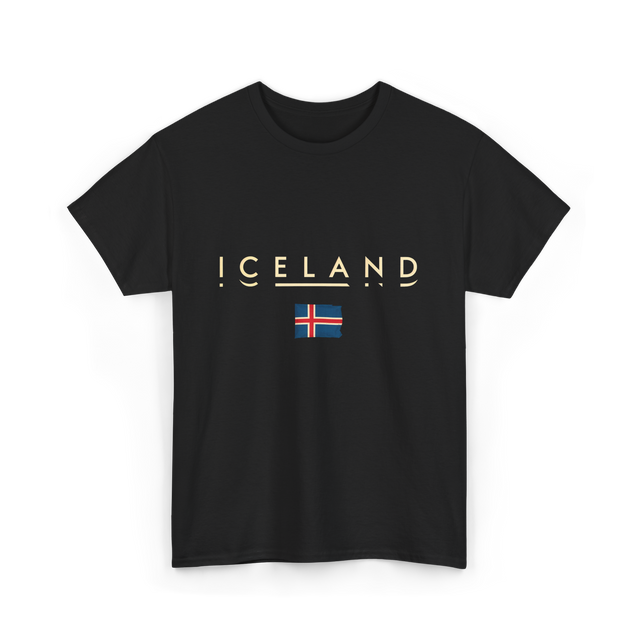 Iceland Flag Iceland T-Shirt - Black