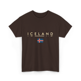 Iceland Flag Iceland T-Shirt - Dark Chocolate