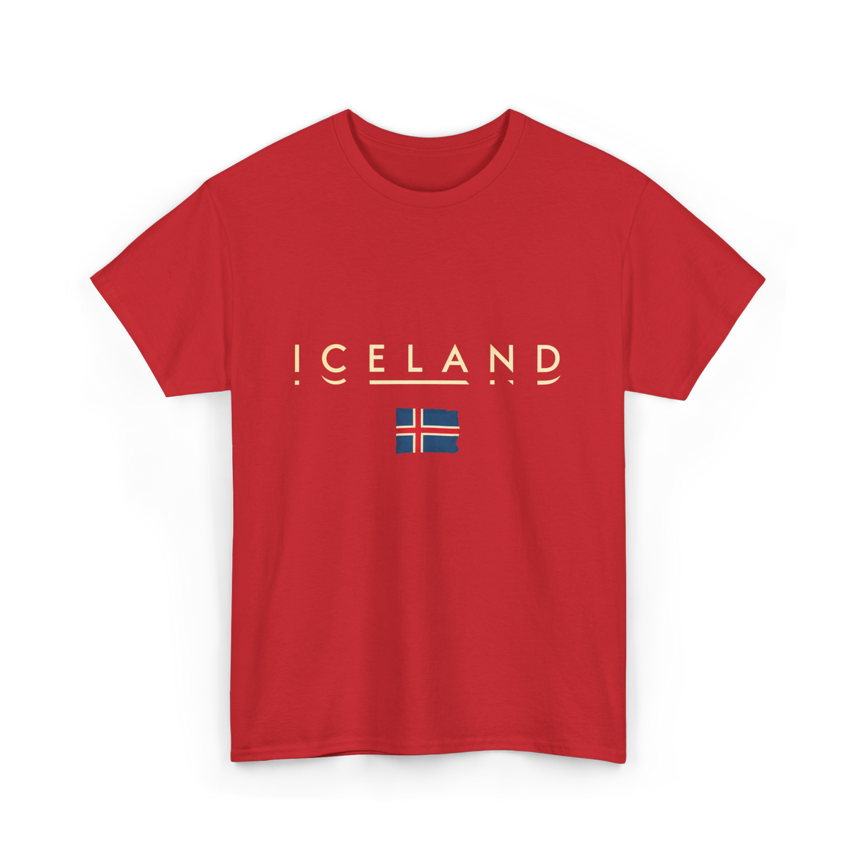 Iceland Flag Iceland T-Shirt - Red